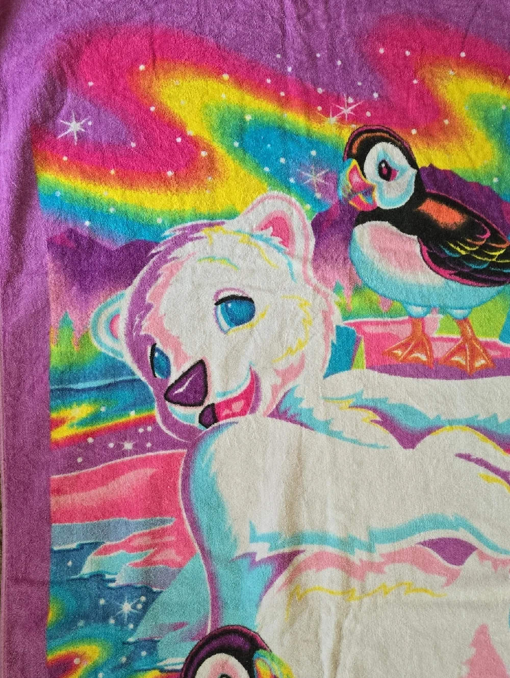 Vintage 90's Lisa Frank Roary Beach Towel